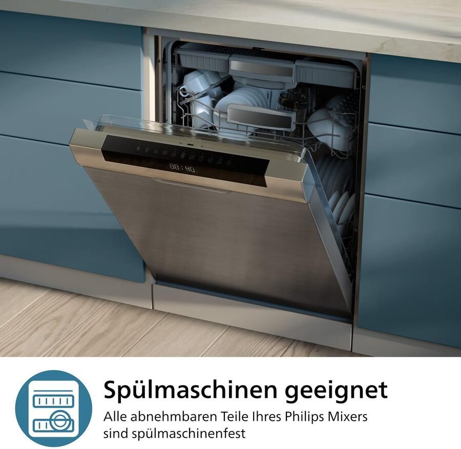 Philips Blender HR3040 00 5000 Series met ProBlend Plus-technologie 2-liter container en automatische reiniging roestvrij staal grijs - Foto 5