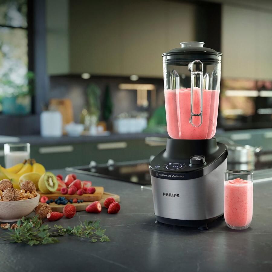 Philips Blender HR3760x10 7000 Series met ProBlend ultra-technologie 2l-glascontainer en snelle keuzeprogramma s metallic zwart - Foto 2