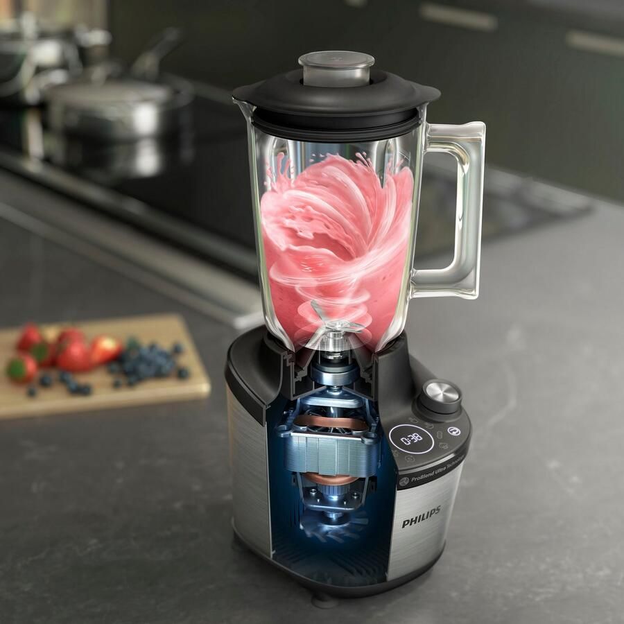 Philips Blender HR3760x10 7000 Series met ProBlend ultra-technologie 2l-glascontainer en snelle keuzeprogramma s metallic zwart - Foto 3