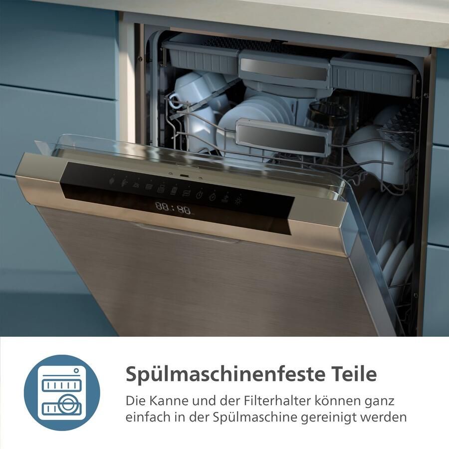 Philips Filterkoffieapparaat HD7461 20 Daily Collection 1 2 l Aroma-Twister druppelstop automatische uitschakeling zwart - Foto 2