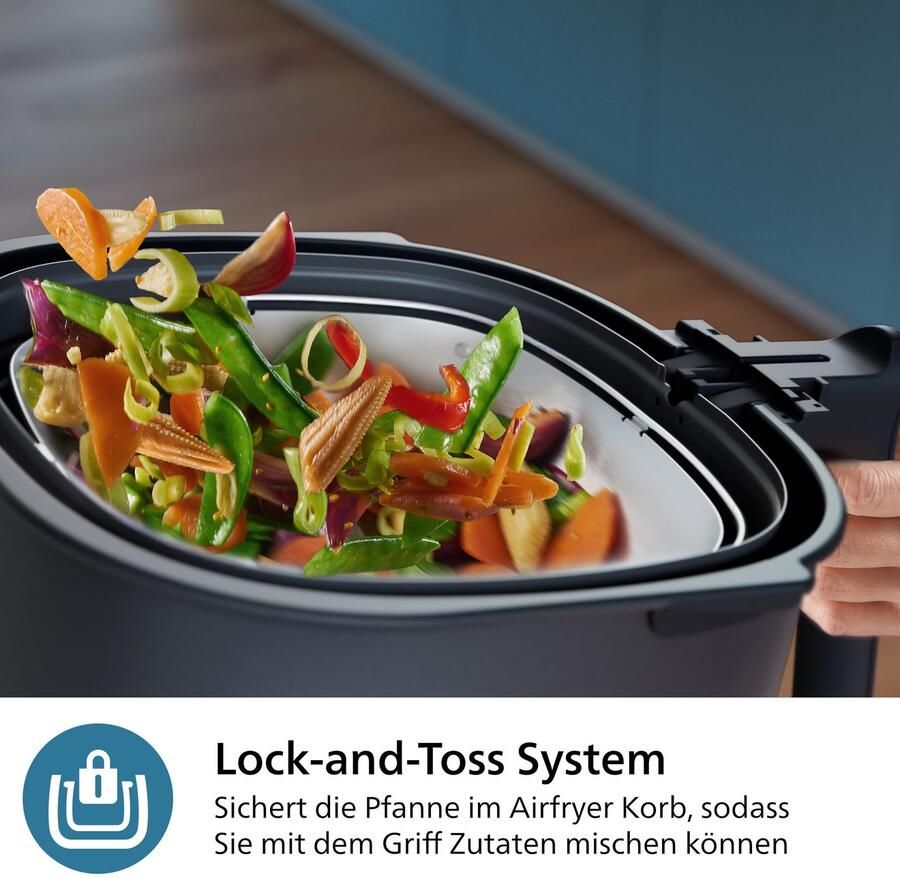 Philips Grillpan-inzet HD9960 00 2-in-1: wokpan en stoominzet Airfryer accessoire compatibel met airfryer combi 7000 series vaatwasmachinebestendig - Foto 3