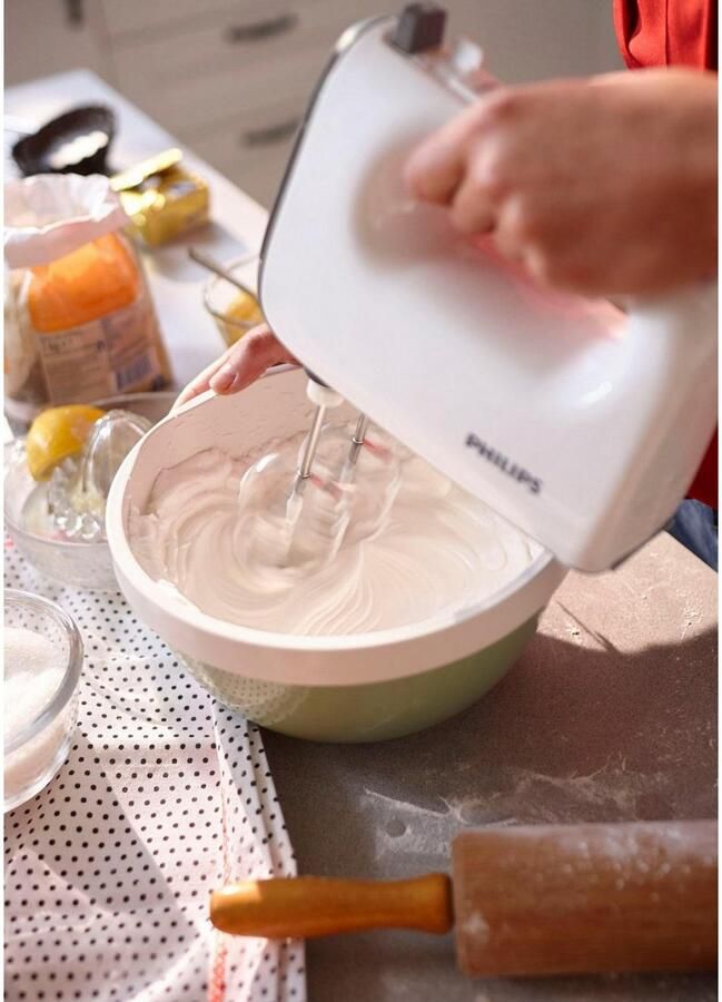 Philips Handmixer HR3741 00 5 snelheden plus turbo inclusief garde en kneedhaken - Foto 5