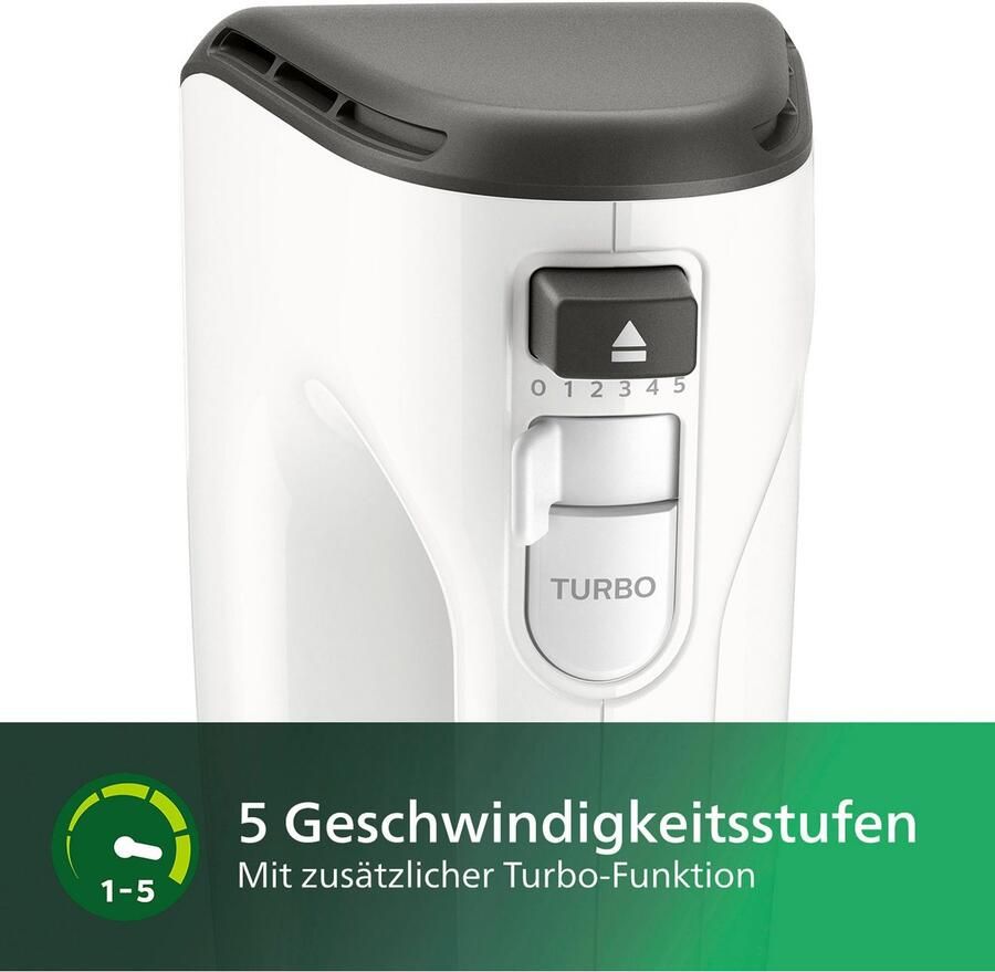 Philips Handmixer HR3741 00 5 snelheden plus turbo inclusief garde en kneedhaken - Foto 4