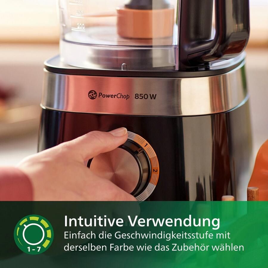 Philips Keukenmachine HR7530 10 Viva Collection 31 functies inclusief 2-in-1 snijschijf en citruspers opzetstuk - Foto 5