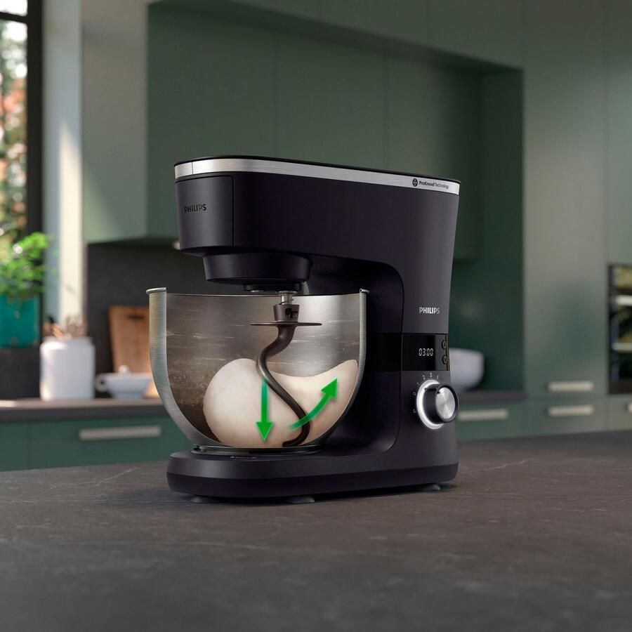 Philips Keukenmachine HR7962 01 ProKnead technologie inclusief deeghaak garde en klopper - Foto 3
