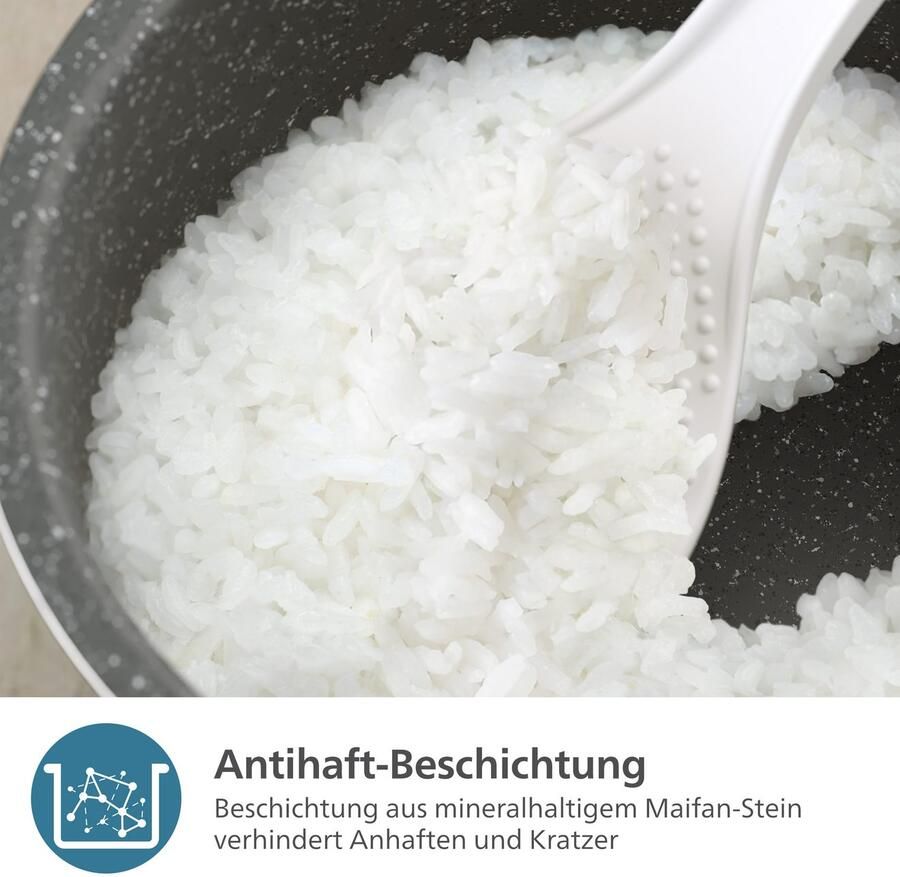 Philips Rijstkoker Mini 3000 Series voor 1-3 Personen met 8 vooraf ingestelde Programma's - Foto 4