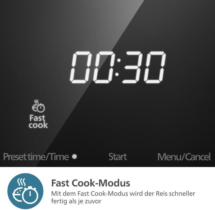 Philips Rijstkoker Mini 3000 Series voor 1-3 Personen met 8 vooraf ingestelde Programma's - Foto 6