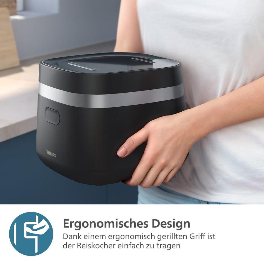 Philips Rijstkoker Mini 3000 Series voor 1-3 Personen met 8 vooraf ingestelde Programma's - Foto 7