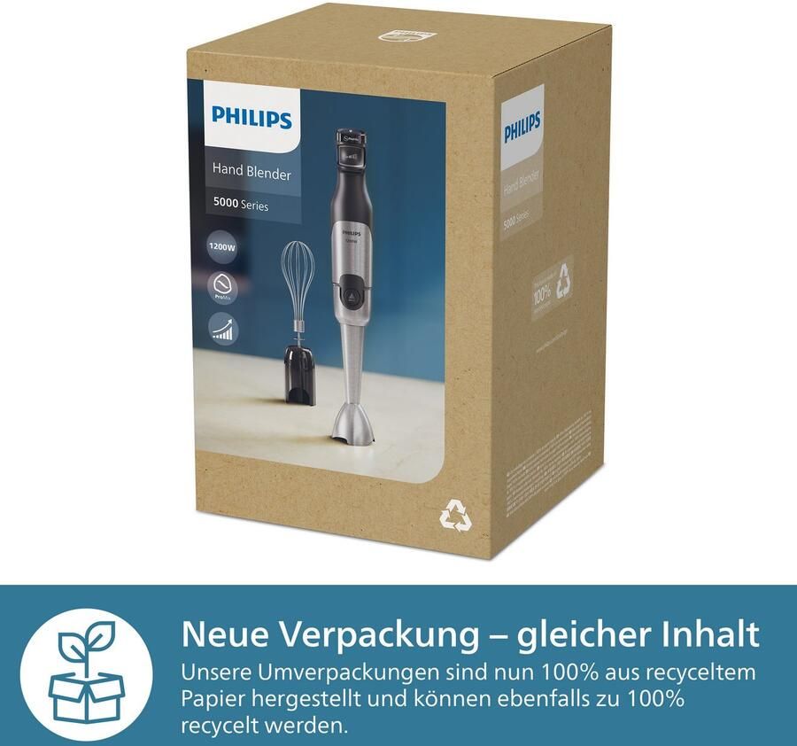 Philips Staafmixer HR2682 00 5000 Series met ProMix-technologie Beker en garde-opzetstuk roestvrij staal zwart - Foto 7