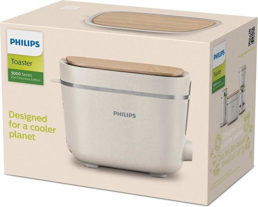 Philips Toaster HD2640 10 Eco Conscious Collection Opwarm- en ontdooifunctie biobased kunststof zijdewit mat - Foto 8
