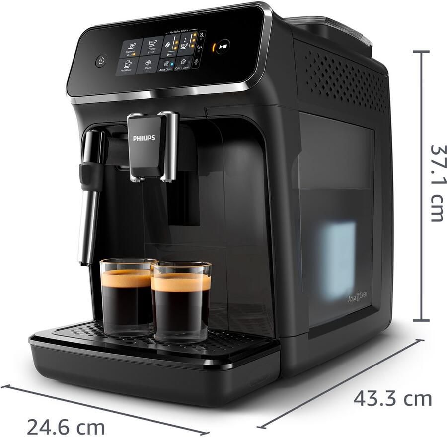 Philips Volautomatisch koffiezetapparaat 2200 Serie EP2220 10 Pannarello voor 2 koffiespecialiteiten en verstelbare aromasterkte matzwart - Foto 7