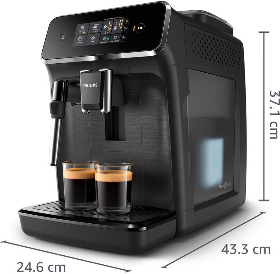 Philips Volautomatisch koffiezetapparaat 2200 Serie EP2220 10 Pannarello voor 2 koffiespecialiteiten en verstelbare aromasterkte matzwart - Foto 11