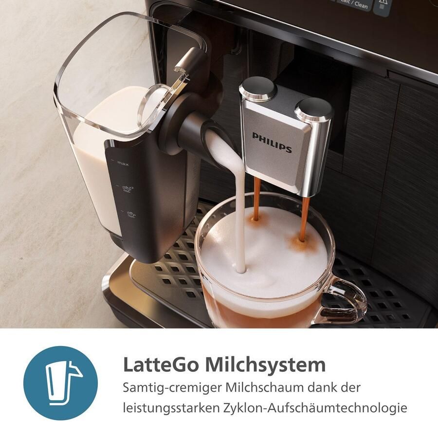 Philips Volautomatisch koffiezetapparaat EP2336 40 2300 Series 4 koffiespecialiteiten met lattego-melksysteem zwart verchroomd - Foto 5