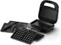 Philips Sandwichmaker 5000 Series HD2350 80 met 3 verwisselbare plaatsets gelijkmatige opwarming compacte opslag zwart zilver - Thumbnail 2