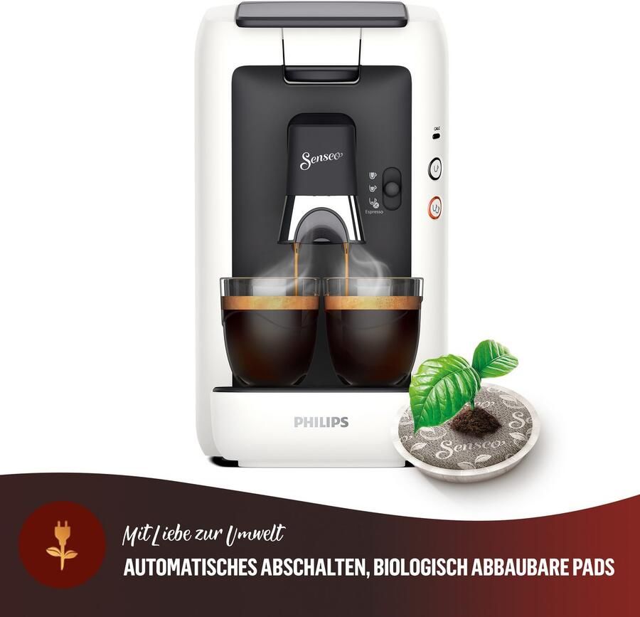 Philips Senseo Maestro Koffiepadmachine CSA260 10 Keuze uit 1 of 2 Kopjes Instelbare Intensiteit Automatische Uitschakeling Groot Waterreservoir Wit - Foto 6