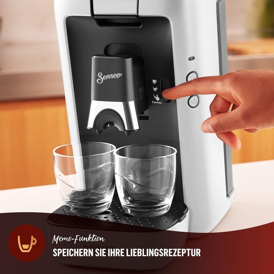 Philips Senseo Maestro Koffiepadmachine CSA260 10 Keuze uit 1 of 2 Kopjes Instelbare Intensiteit Automatische Uitschakeling Groot Waterreservoir Wit - Foto 2