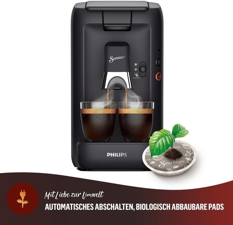 Philips Senseo Maestro Koffiepadmachine CSA260 60 Keuze uit 1 of 2 Kopjes Instelbare Intensiteit Automatische Uitschakeling Groot Waterreservoir Zwart - Foto 6