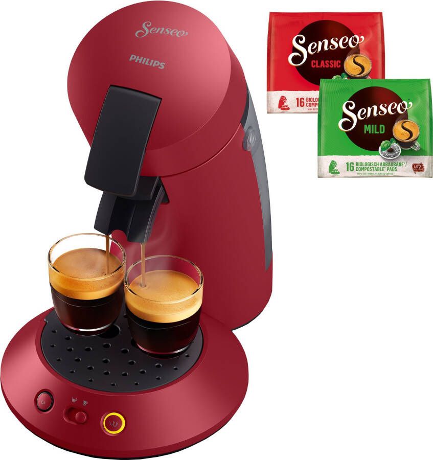 Senseo Koffiepadautomaat Orginal Plus CSA210 90 van 28% gerecycled plastic en met 2 koffiespecialiteiten donkerrood - Foto 8