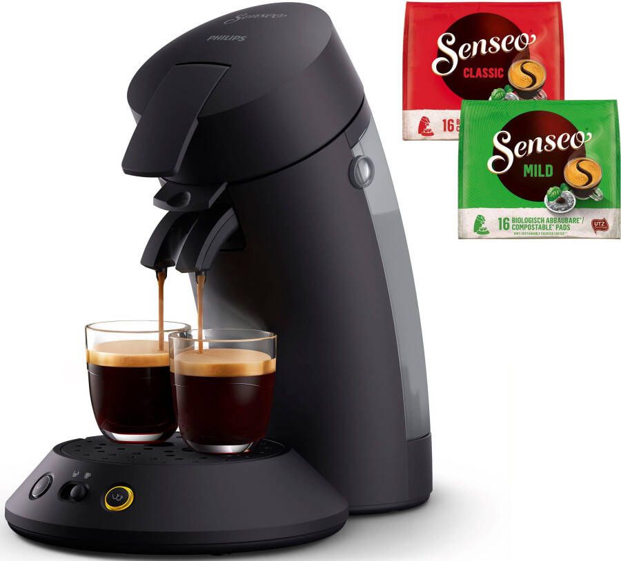 Philips Senseo Original Plus Koffiepadmachine CSA210 60 Keuze uit 1 of 2 Kopjes Instelbare Intensiteit Automatische Uitschakeling Zwart - Foto 3