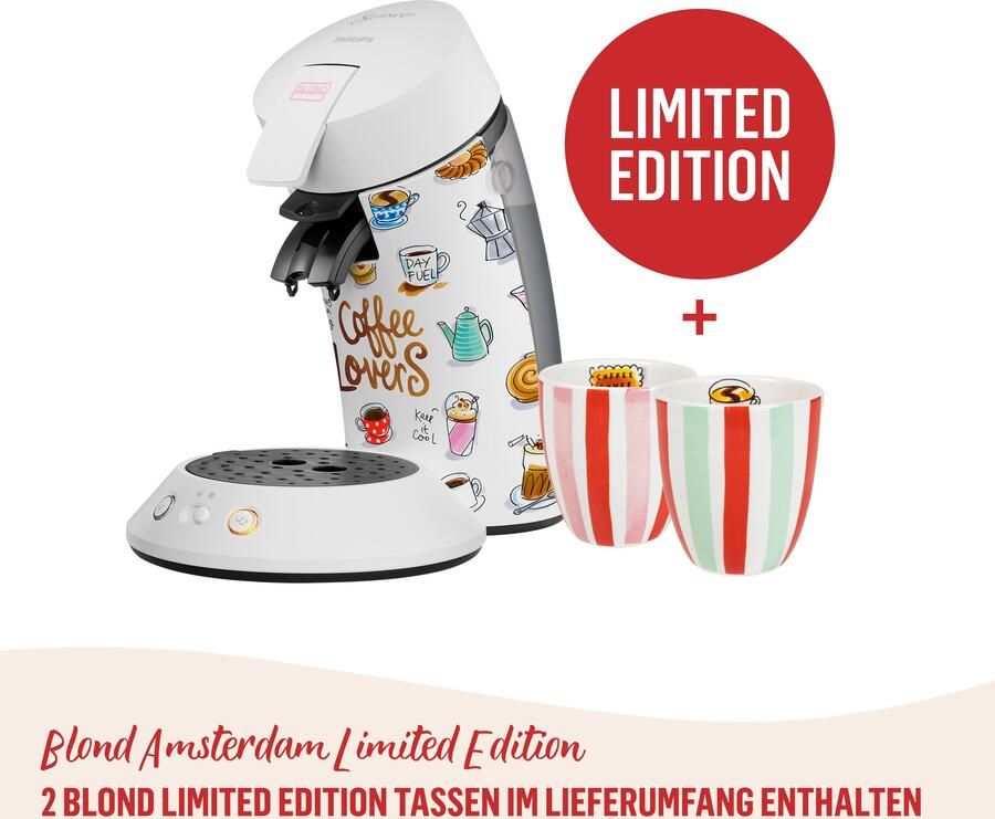 Senseo Koffiepadautomaat Original Plus CSA210 15 met twee koffie-instellingen van 28% gerecycled plastic incl. 2 blond limited edition mokken - Foto 8
