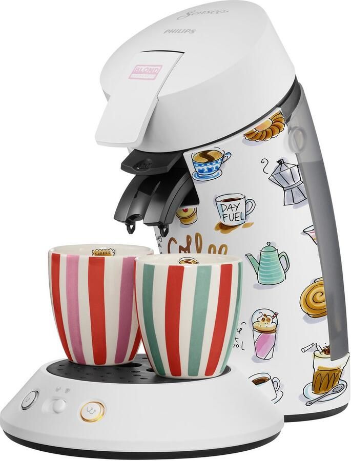 Senseo Koffiepadautomaat Original Plus CSA210 15 met twee koffie-instellingen van 28% gerecycled plastic incl. 2 blond limited edition mokken - Foto 6