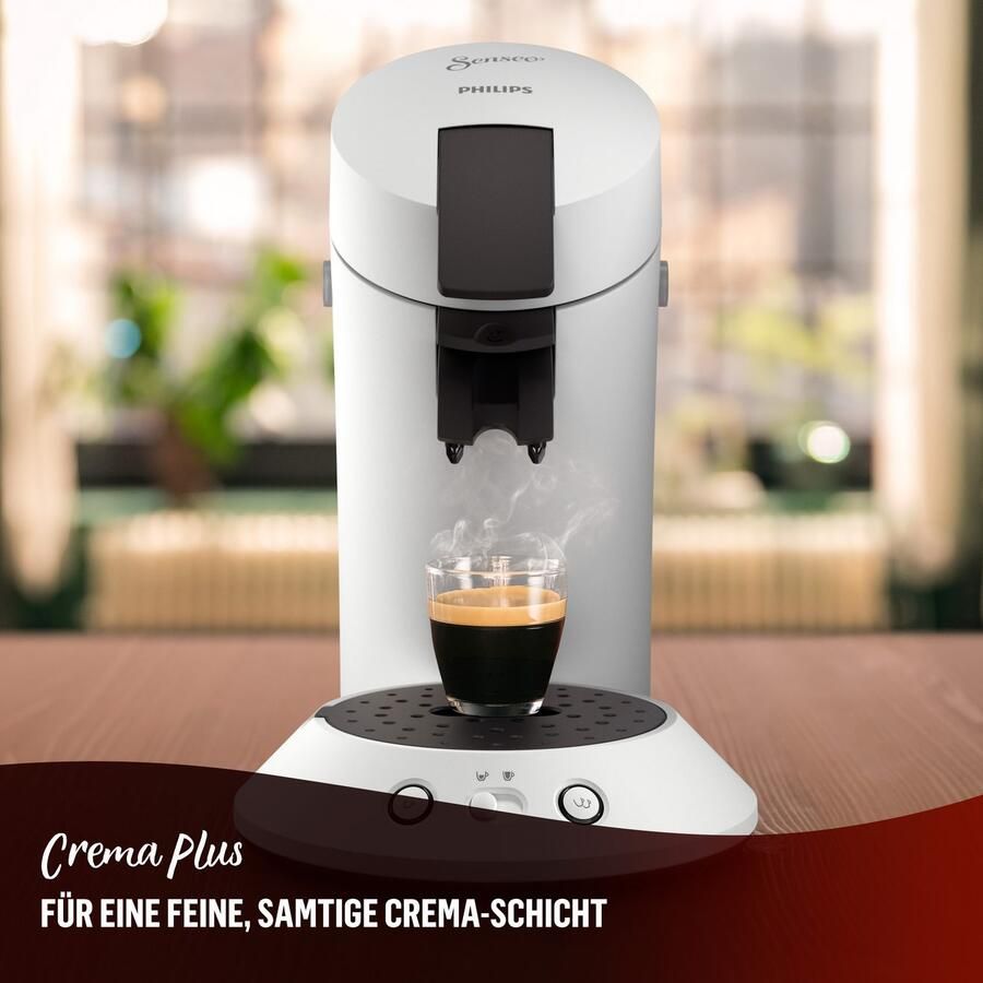 Philips Senseo Original Plus Koffiepadmachine CSA210 10 Keuze uit 1 of 2 Kopjes Instelbare Intensiteit Automatische Uitschakeling Wit - Foto 3