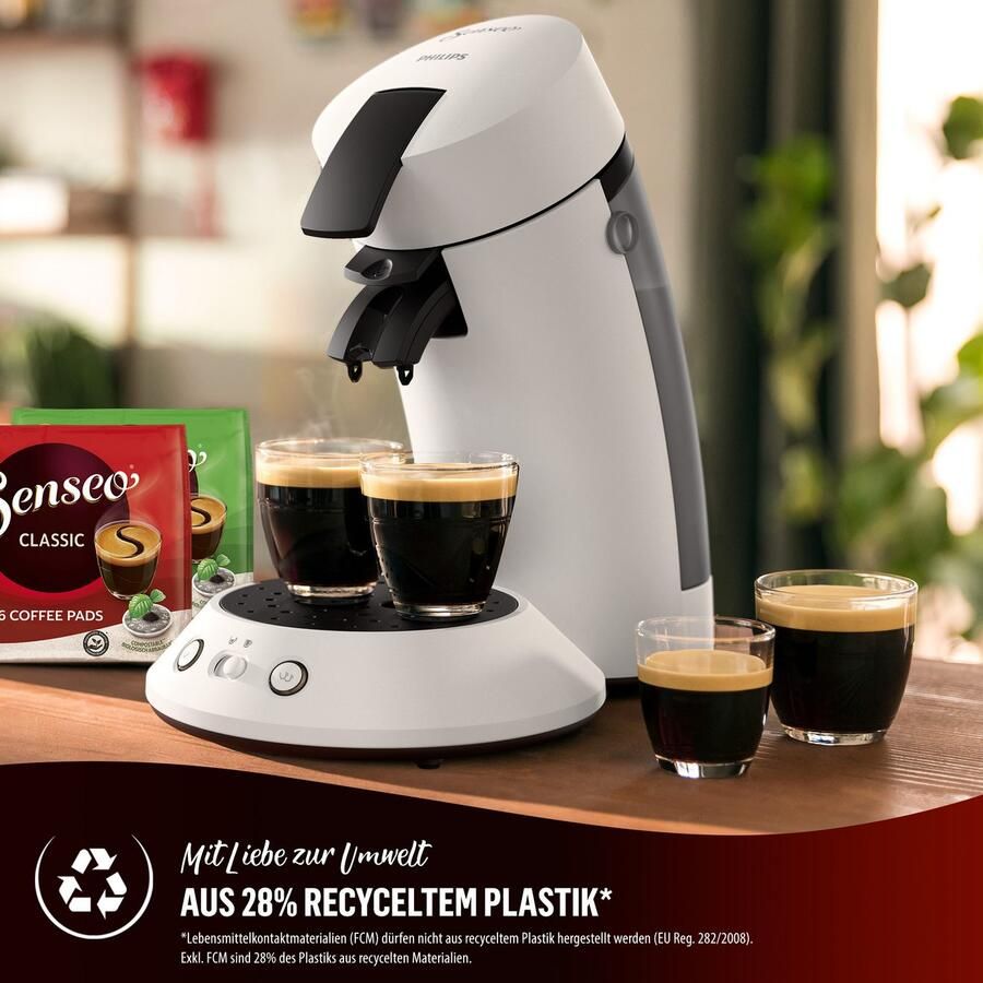 Philips Senseo Original Plus Koffiepadmachine CSA210 10 Keuze uit 1 of 2 Kopjes Instelbare Intensiteit Automatische Uitschakeling Wit - Foto 5
