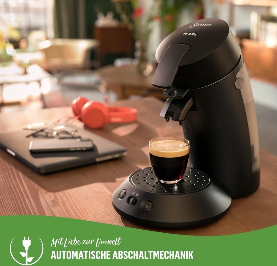 Philips Senseo Original Plus Koffiepadmachine CSA210 22 Keuze uit 1 of 2 Kopjes Instelbare Intensiteit Automatische Uitschakeling Zwart - Foto 4