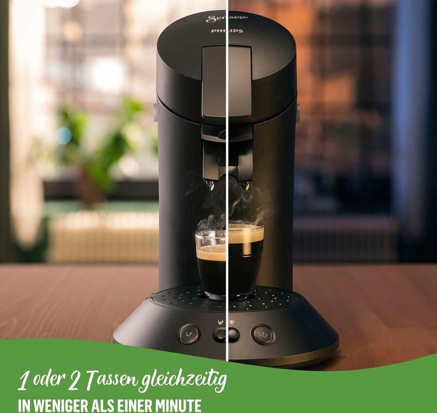 Philips Senseo Original Plus Koffiepadmachine CSA210 22 Keuze uit 1 of 2 Kopjes Instelbare Intensiteit Automatische Uitschakeling Zwart - Foto 7