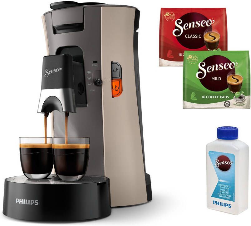 Philips Senseo Select Koffiepadmachine CSA240 30 Keuze uit 1 of 2 Kopjes Instelbare Intensiteit Automatische Uitschakeling Nougat en Kasjmiergrijs - Foto 10
