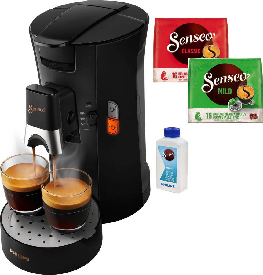Senseo Koffiepadautomaat Select CSA240 60 van 21% gerecycled plastic met 3 koffiespecialiteiten metaal zwart - Foto 2