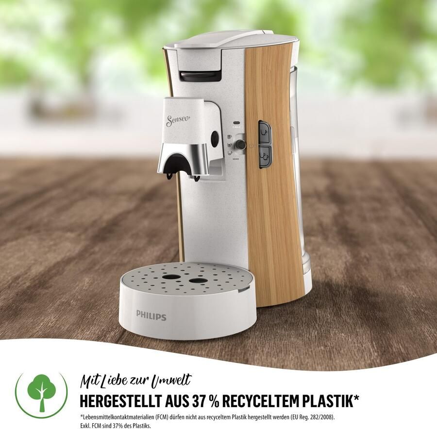 Philips SENSEO Select Conscious Koffiepadmachine Duurzaam ontwerp Geheugenfunctie