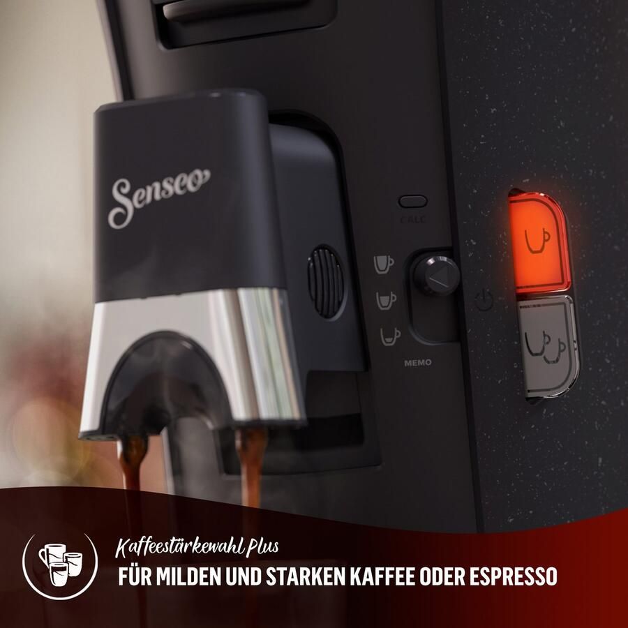 Philips Senseo Select Koffiepadmachine CSA240 20 Keuze uit 1 of 2 Kopjes Instelbare Intensiteit Automatische Uitschakeling Zwart met Spikkeleffect - Foto 3