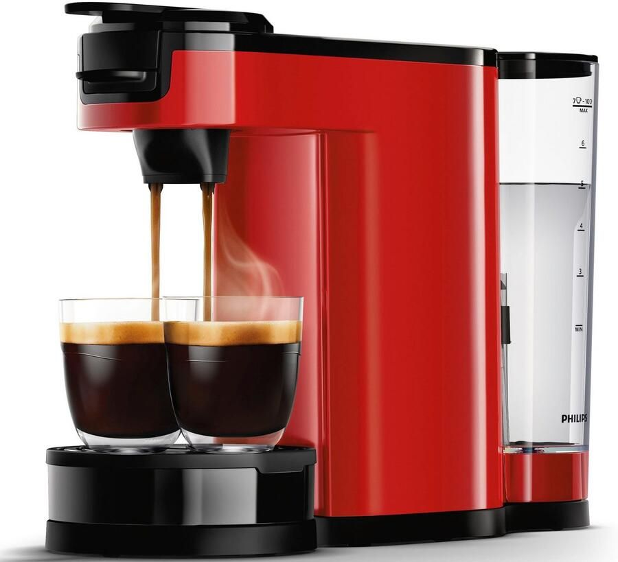 Philips Senseo Switch Koffiemachine HD6592 84 Pad- en Filterkoffiezetapparaat Automatische Uitschakeling Instelbare Intensiteit Incl Thermische Kan Rood - Foto 2
