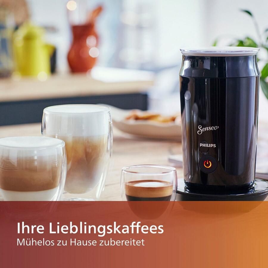 Philips Senseo Elektrische Melkopschuimer CA6500 60 Antikleeflaag Vaatwasserbestendig Ook voor Cappuccino Zwart 120ml - Foto 3