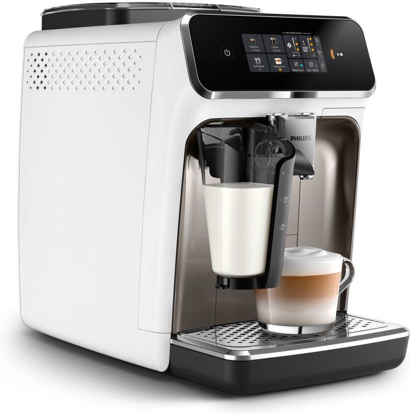 Philips Volautomatisch koffiezetapparaat EP2333 40 2300 Series 4 koffiespecialiteiten met lattego melkopschuimer wit en chroom