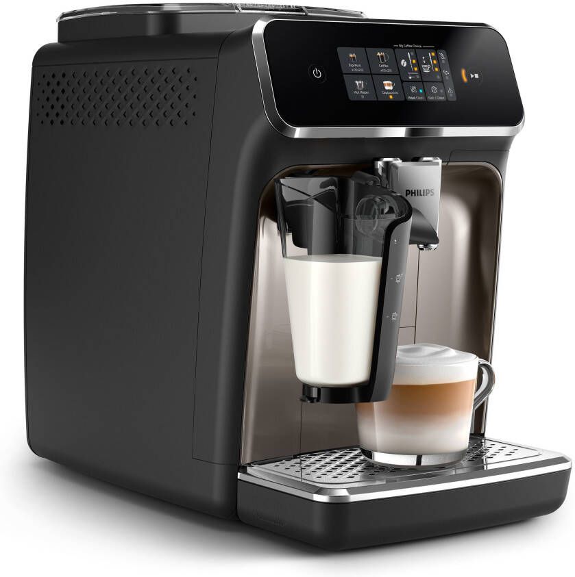 Philips Versuni Philips 2300 Series LatteGo EP2236 40 Espressomachine 3 Soorten Koffie + Heet Water Zwart Chroom + AquaClean Filter