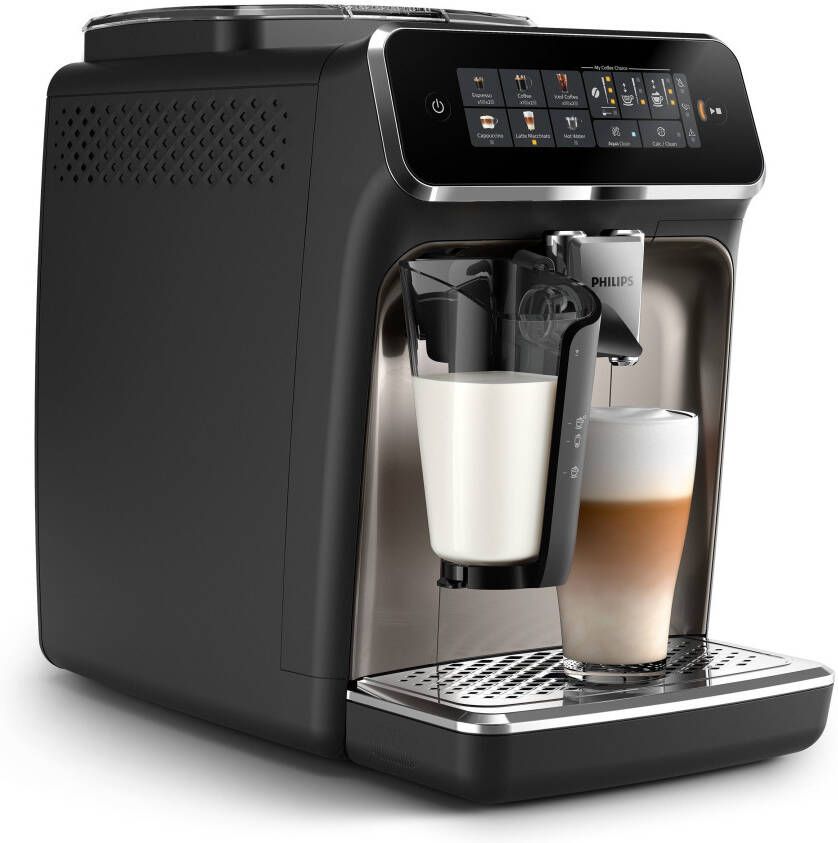 Philips Volautomatisch koffiezetapparaat EP3347 90 3300 Series 6 koffiespecialiteiten met lattego melkopschuimer zwart verchroomd