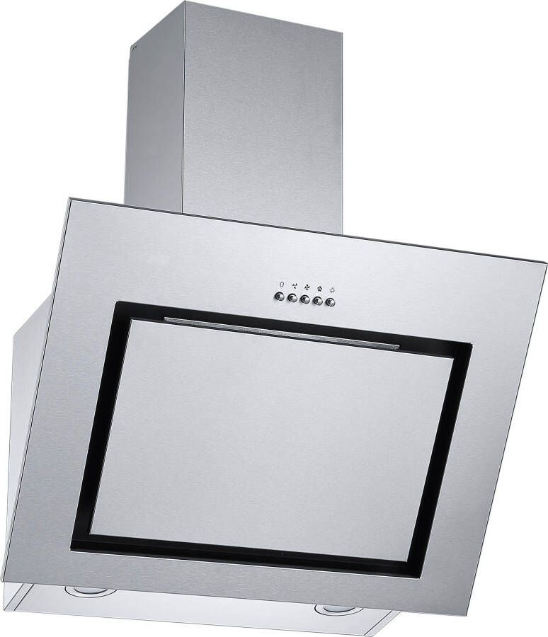RESPEKTA Schuine wandkap CH 22020 IXB 60 cm 3 vermogensniveaus led-verlichting geschikt voor afzuiging en recirculatie