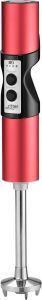 Ritter Accu-staafmixer Stilo 7 plus trendkleur rood met 4 opzetstukken van edelstaal en 2 mengbekers