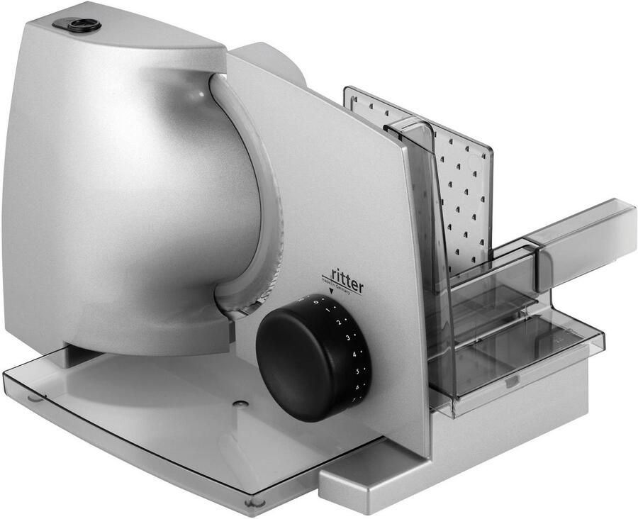Ritter Snijmachine Compact 1 Made in Germany Allessnijder Elektrisch 65W Eco Motor broodsnijmachine vleeswarensnijmachine vlees brood gronten broodsnijder Zilver - Foto 6