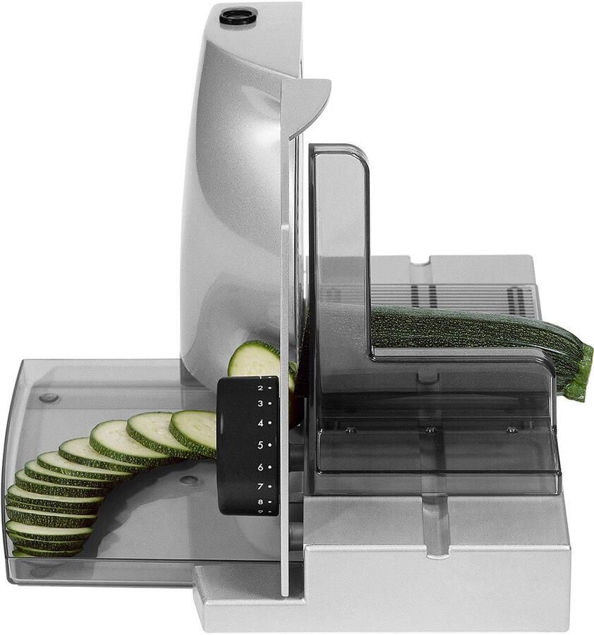 Ritter Snijmachine Compact 1 Made in Germany Allessnijder Elektrisch 65W Eco Motor broodsnijmachine vleeswarensnijmachine vlees brood gronten broodsnijder Zilver - Foto 2
