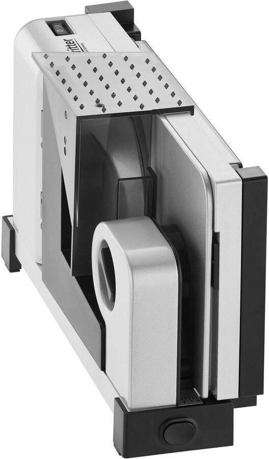 Ritter Snijmachine icaro 5 Made in Germany Allessnijder Elektrisch inklapbar 65W Eco Motor broodsnijmachine vleeswarensnijmachine vlees brood gronten broodsnijder Zilver - Foto 8