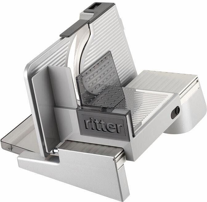 Ritter Snijmachine solida 4 Made in Germany Allessnijder Elektrisch 65W Eco Motor broodsnijmachine vleeswarensnijmachine vlees brood gronten broodsnijder Zilver - Foto 4
