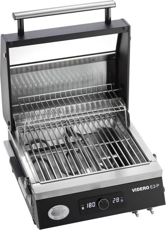 ROESLE Elektrische grill BBQ-Portable Videro E2-P draagbaar variabele temperatuurregeling kijkvenster