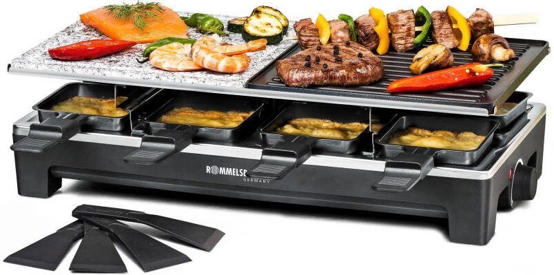 Rommelsbacher Raclettesteen & Gourmetset RCS1350 Met Granietplaat & Crêpevormpjes 8 personen 1350 Watt - Foto 2
