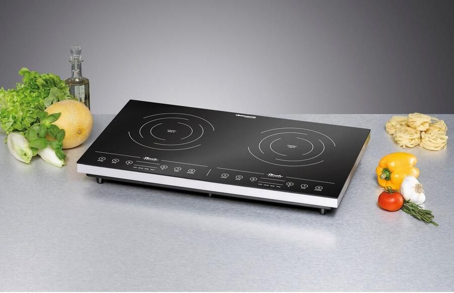 Rommelsbacher inductiekookplaat CT 3410 IN – dubbele glaskeramische kookplaat met touch bediening en timer – 2 kookzones tot 2000 W - Foto 4