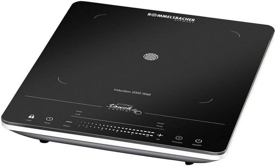Rommelsbacher inductiekookplaat CT 2020 IN – glaskeramische enkele kookplaat met touch bediening timer en 10 vermogensniveaus – 2000 W - Foto 4