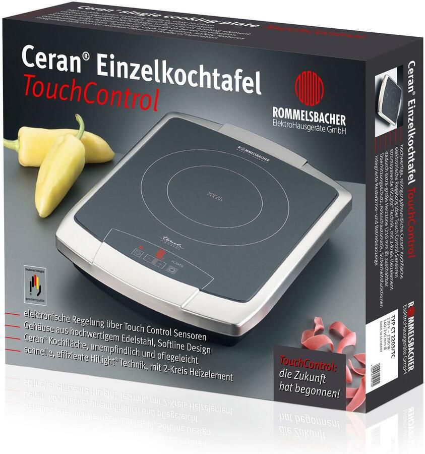 Rommelsbacher Enkele kookplaat CT 2203 TC