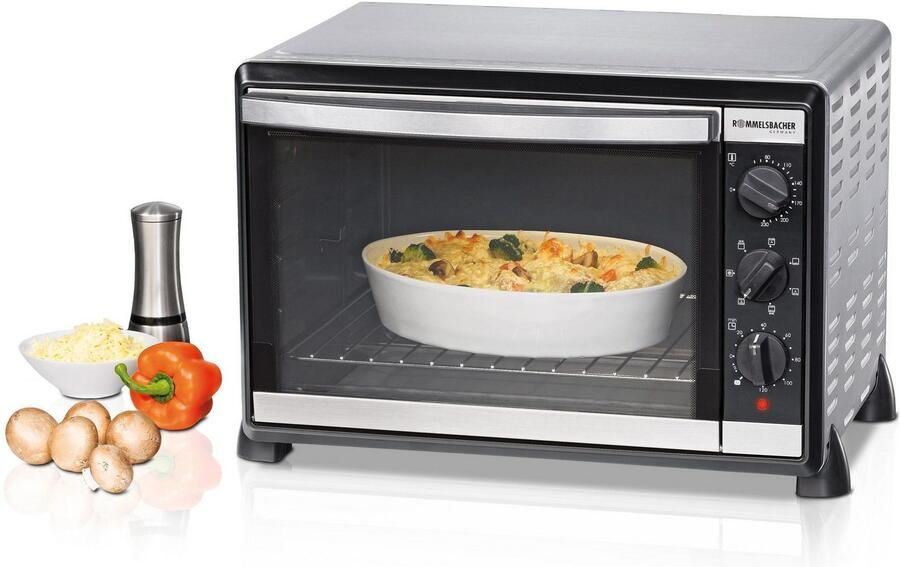 Rommelsbacher Grilloven & Draaispitgrill BG 1805 E – vrijstaande tafeloven 42L – met rotisserie bak- en grillfunctie – RVS oven voor bakken grillen & braden - Foto 5